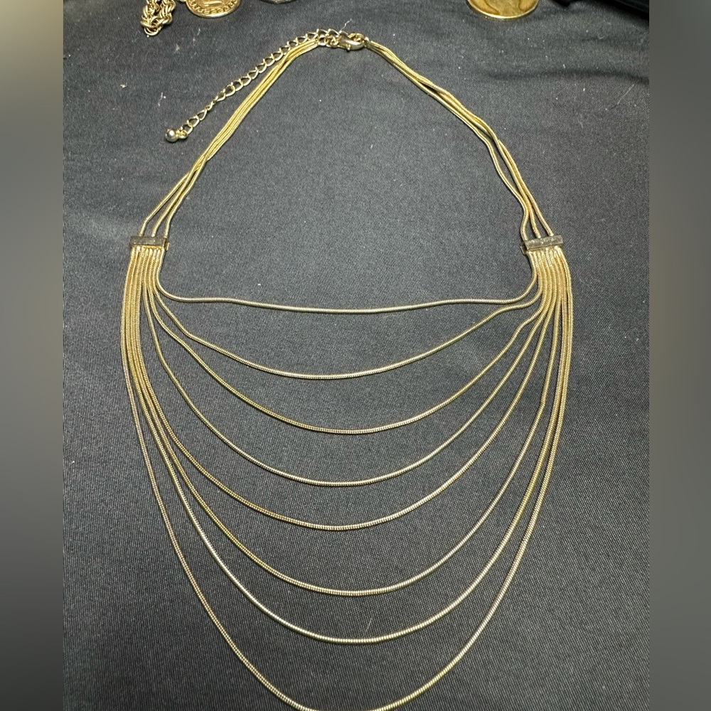 Gold costume necklace beautiful
